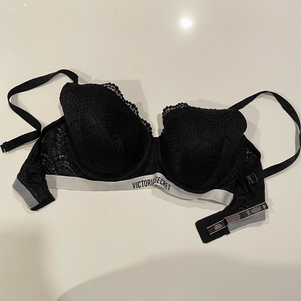 VS Black Lace T shirt Bra